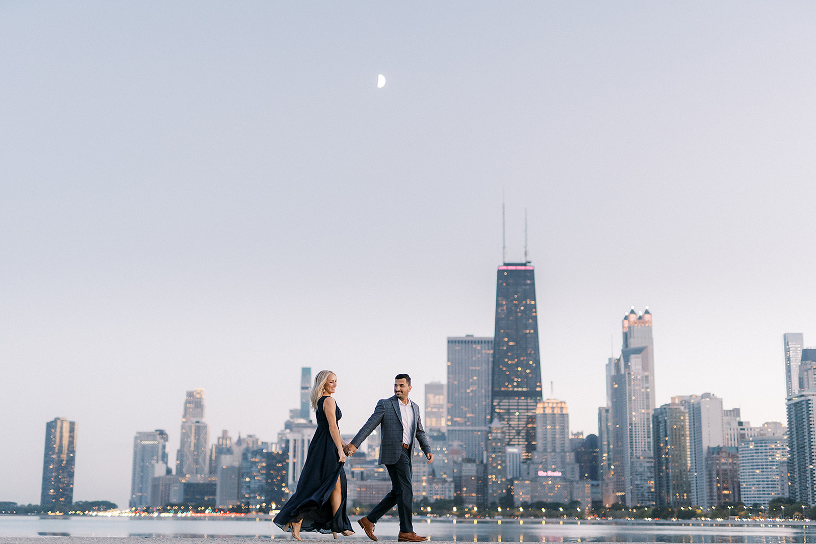 The Bets North Avenue Beach Engagement photos Downtown Chicago | Chernogorov Photography Destination Wedding Photographers