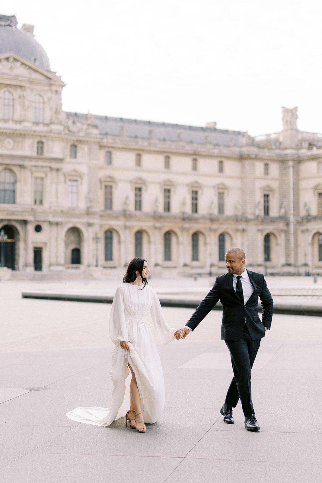 The Louvre Paris Engagement photos | Chernogorov Photography Destination Wedding Photographers