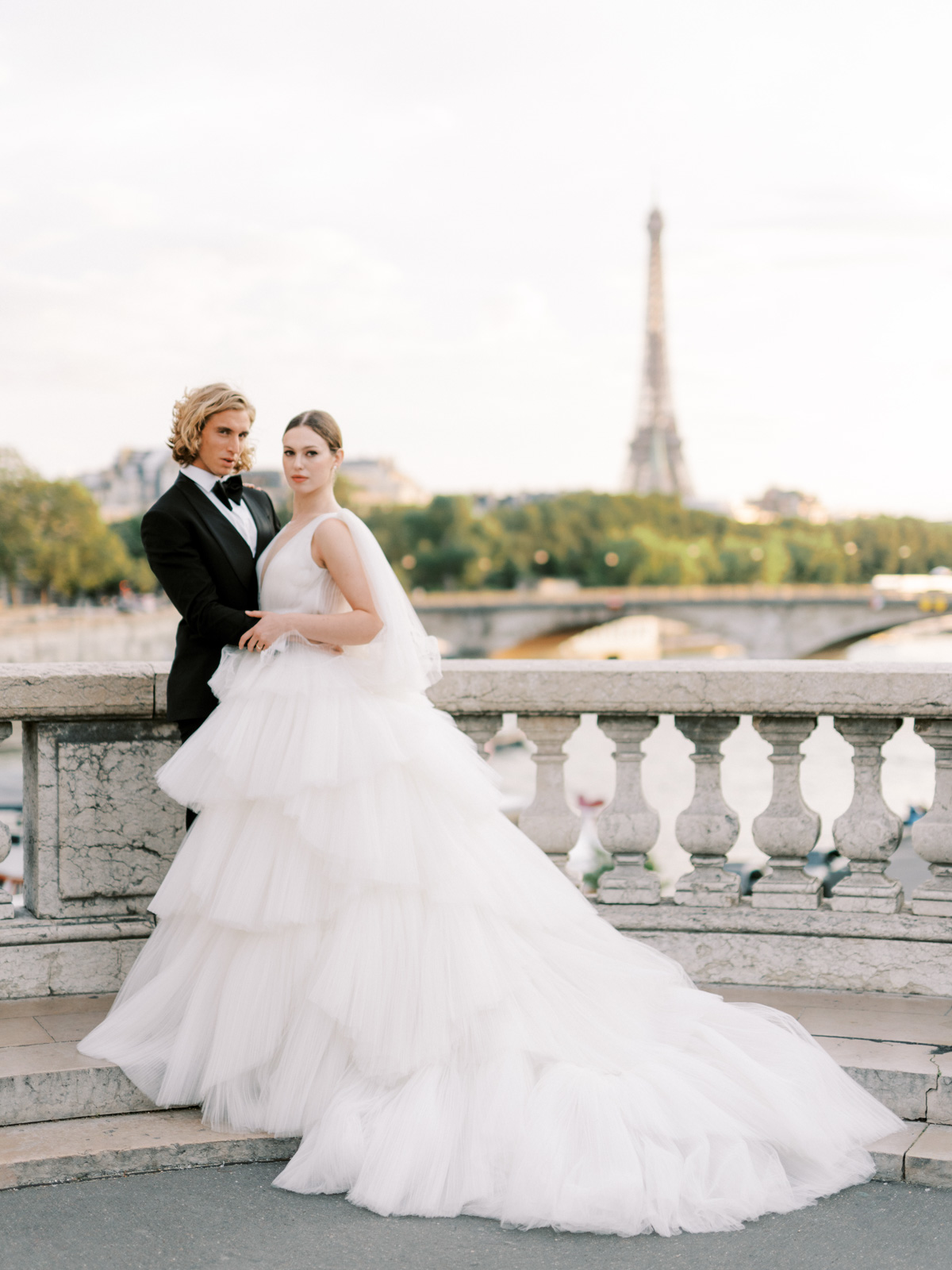 Fine-art film Wedding Photographers in Eiffel Tower Paris | Chernogorov Photography Destination Wedding Photographers